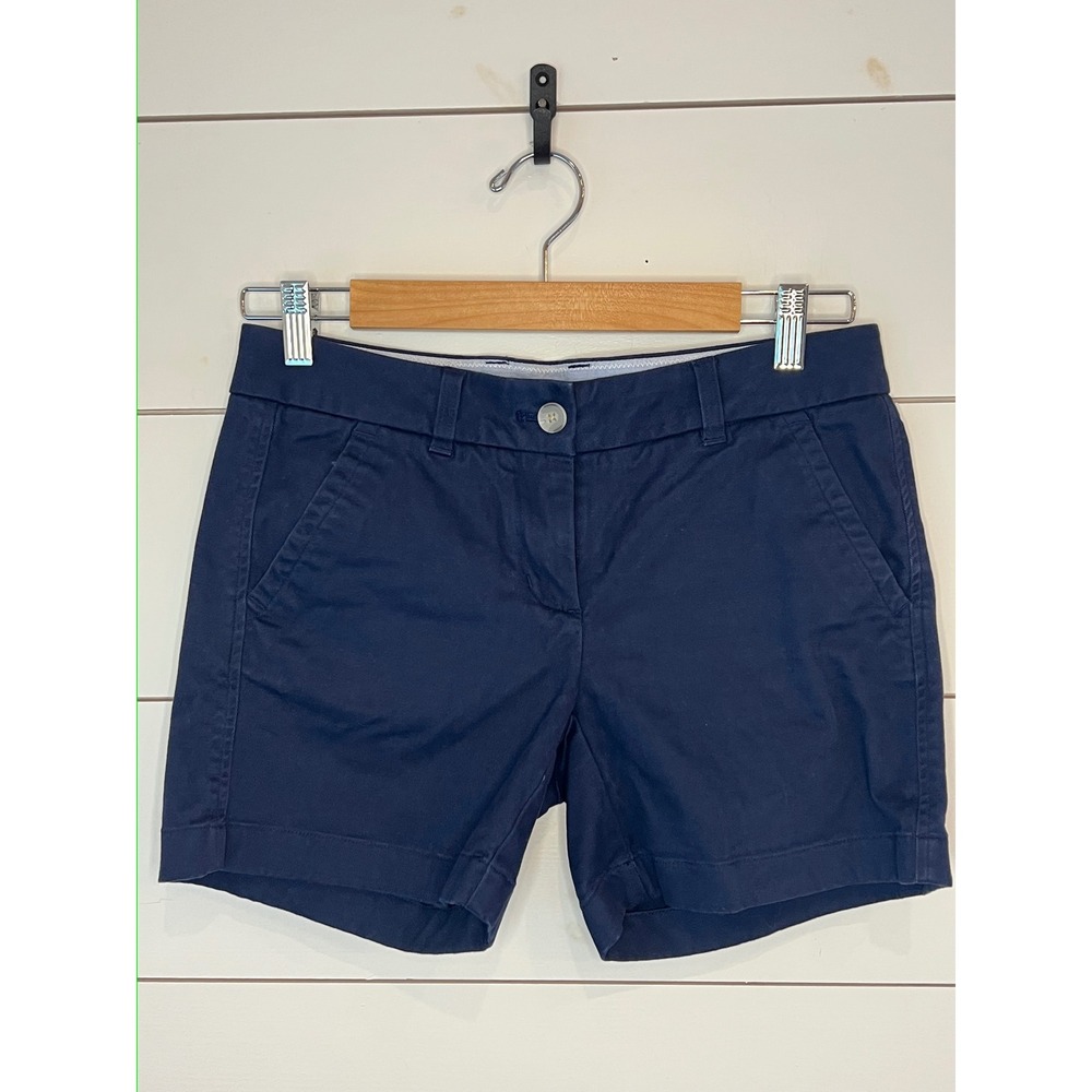 Southern Tide Womens Navy Blue Chino Shorts Size 2 Stretch Cotton Preppy